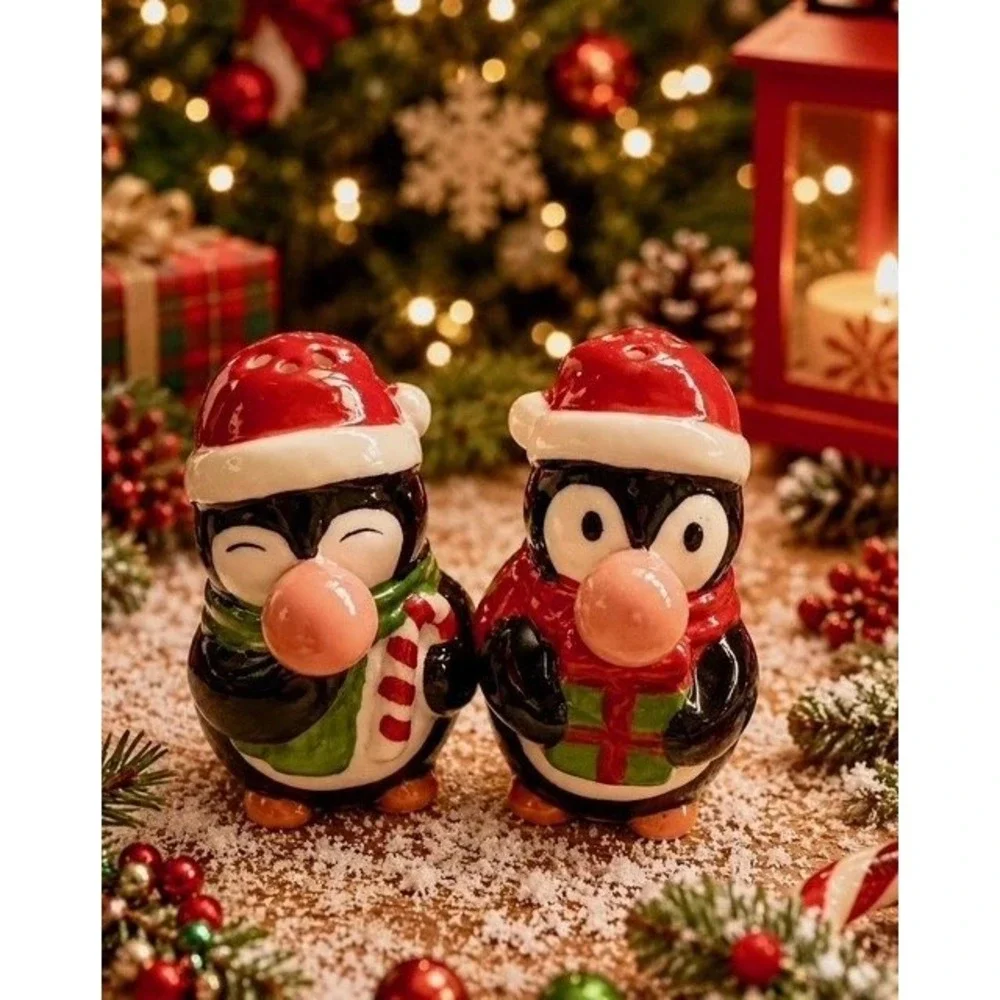 2026 New Christmas Collection Cracker Barrel Mini Salt Pepper Shakers, 7 Sets